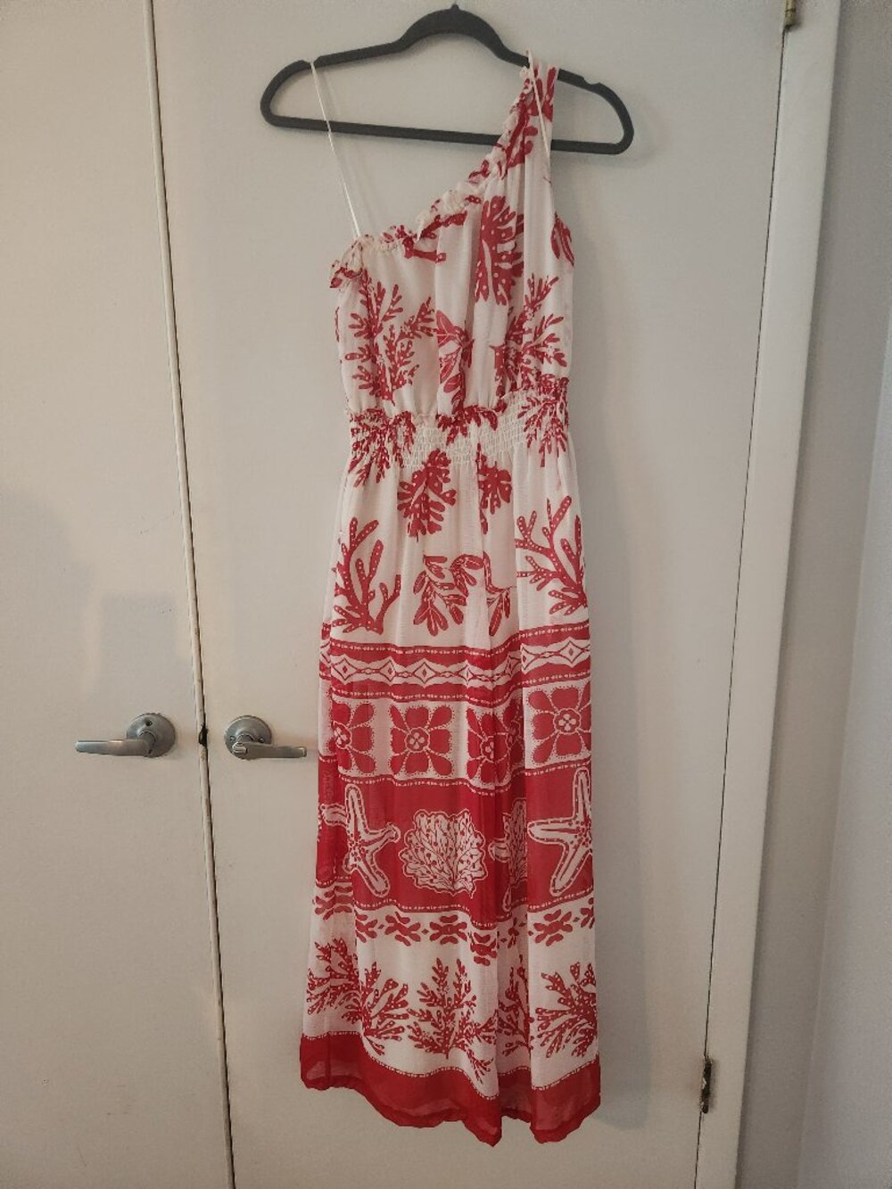 Tropical red/white jumpsuit